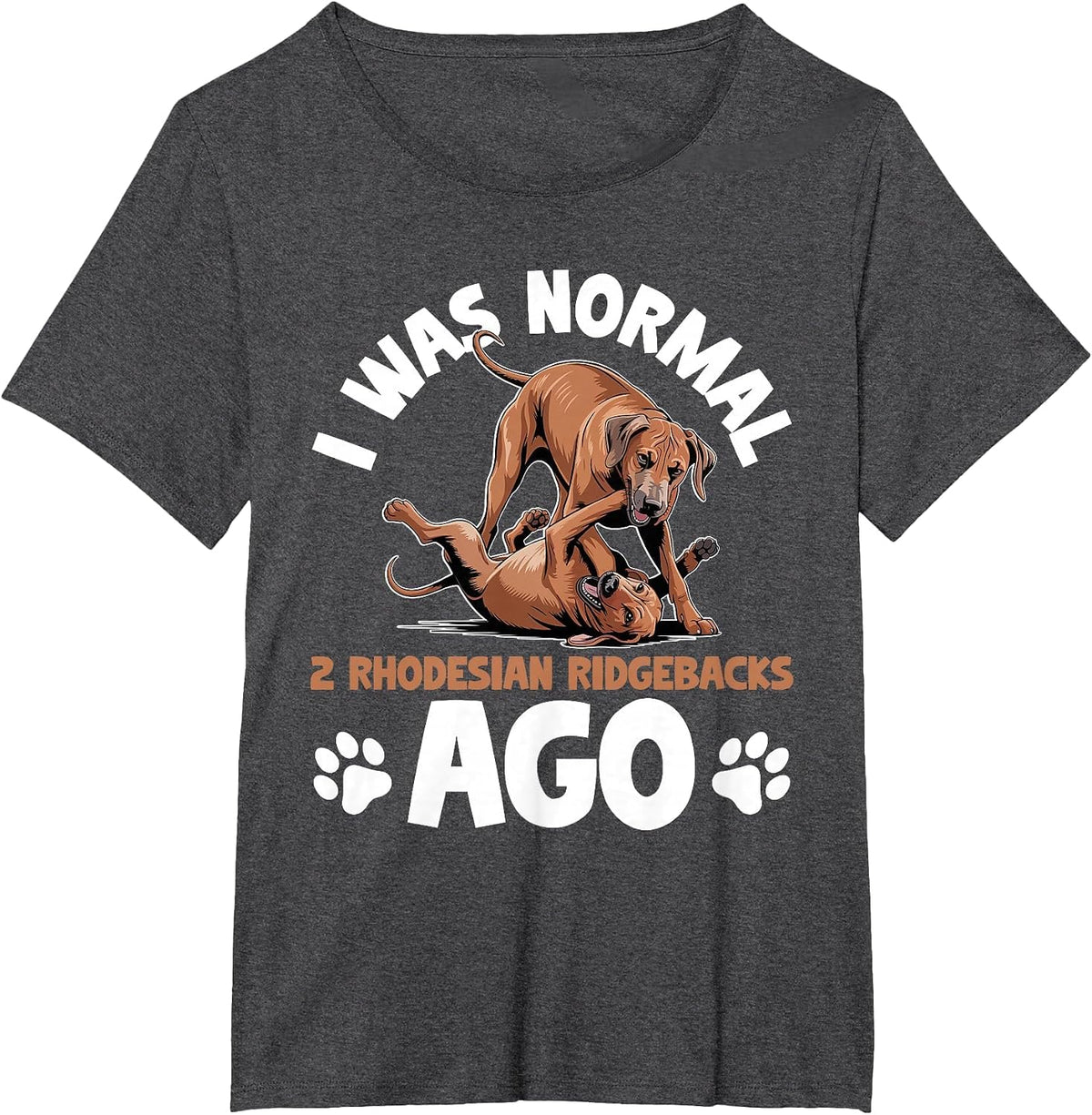 Rhodesian Ridgeback Dog T-Shirt - Dark Heather Grey