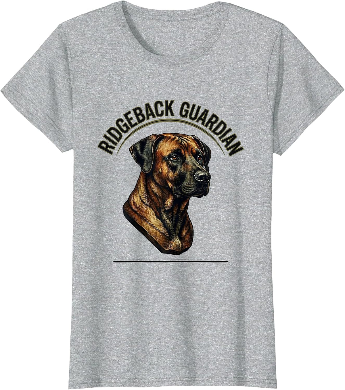Ridgeback Guardian Vintage Rhodesian Ridgeback Dog Lover T-Shirt - Heather Grey