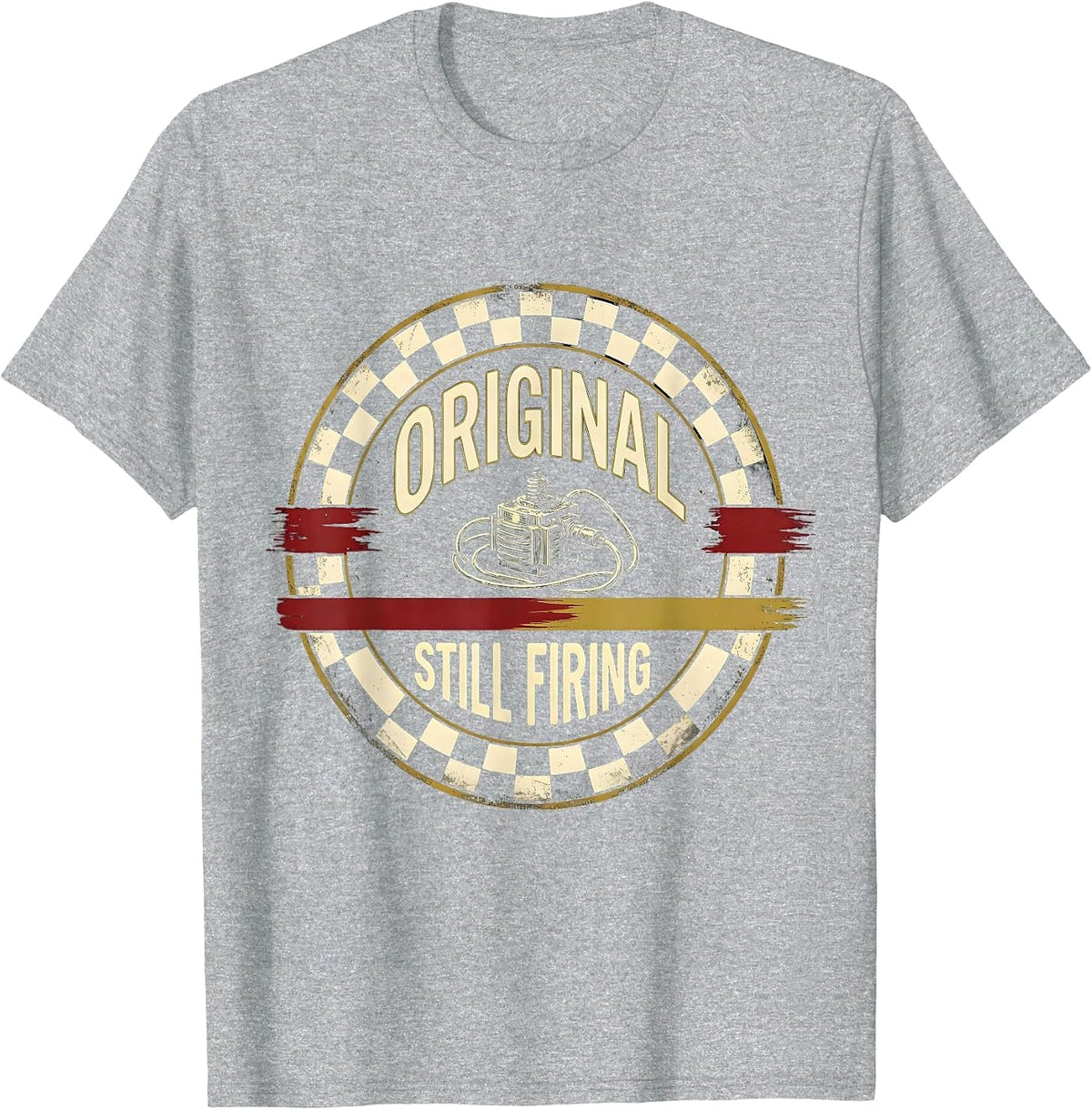Men's Original Still Firing Vintage Retro Classic Car Racing T-Shirt - Heather Grey