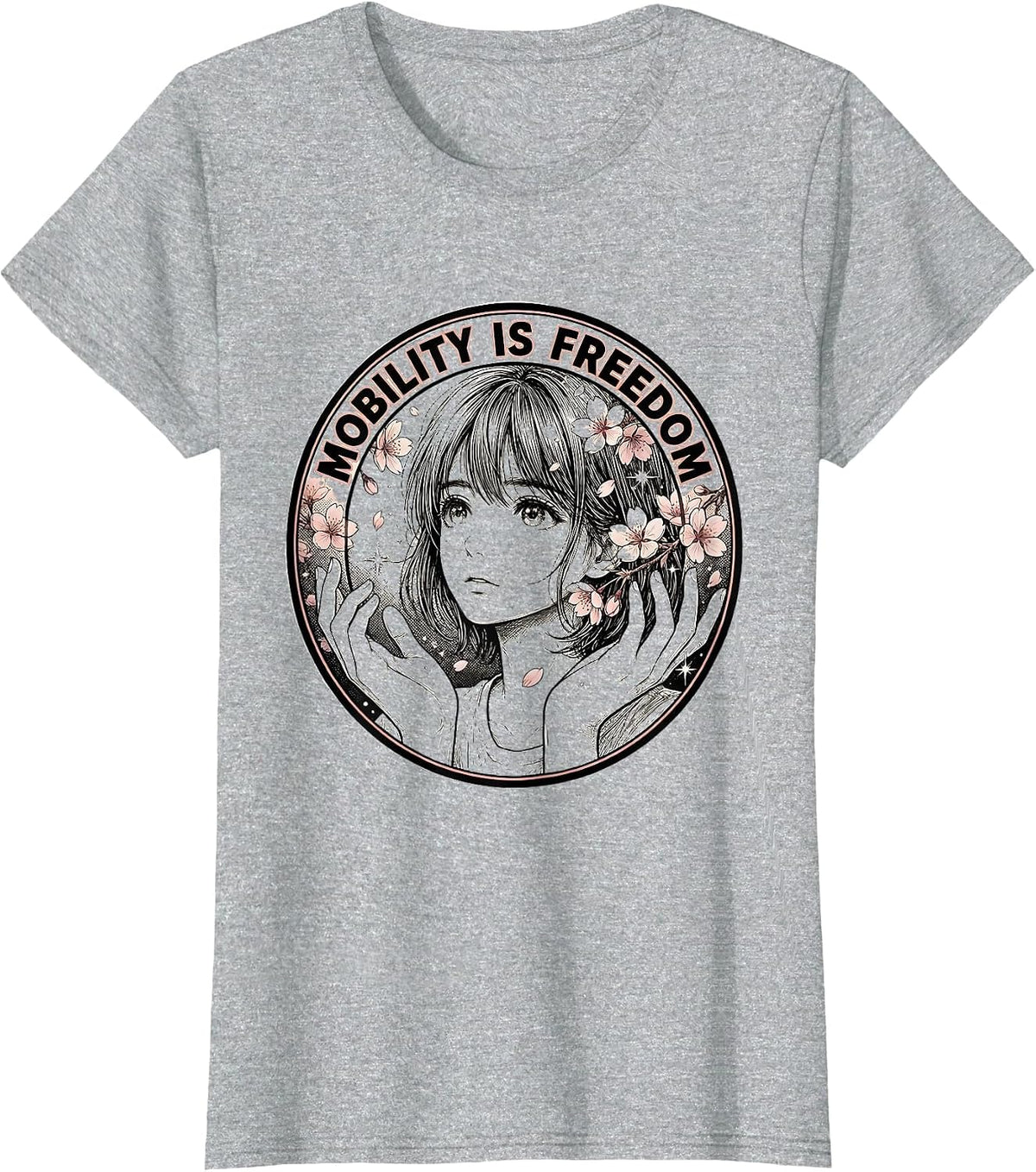 Women's Mobility Is Freedom Physical Therapy Design T-Shirt - Heather Grey