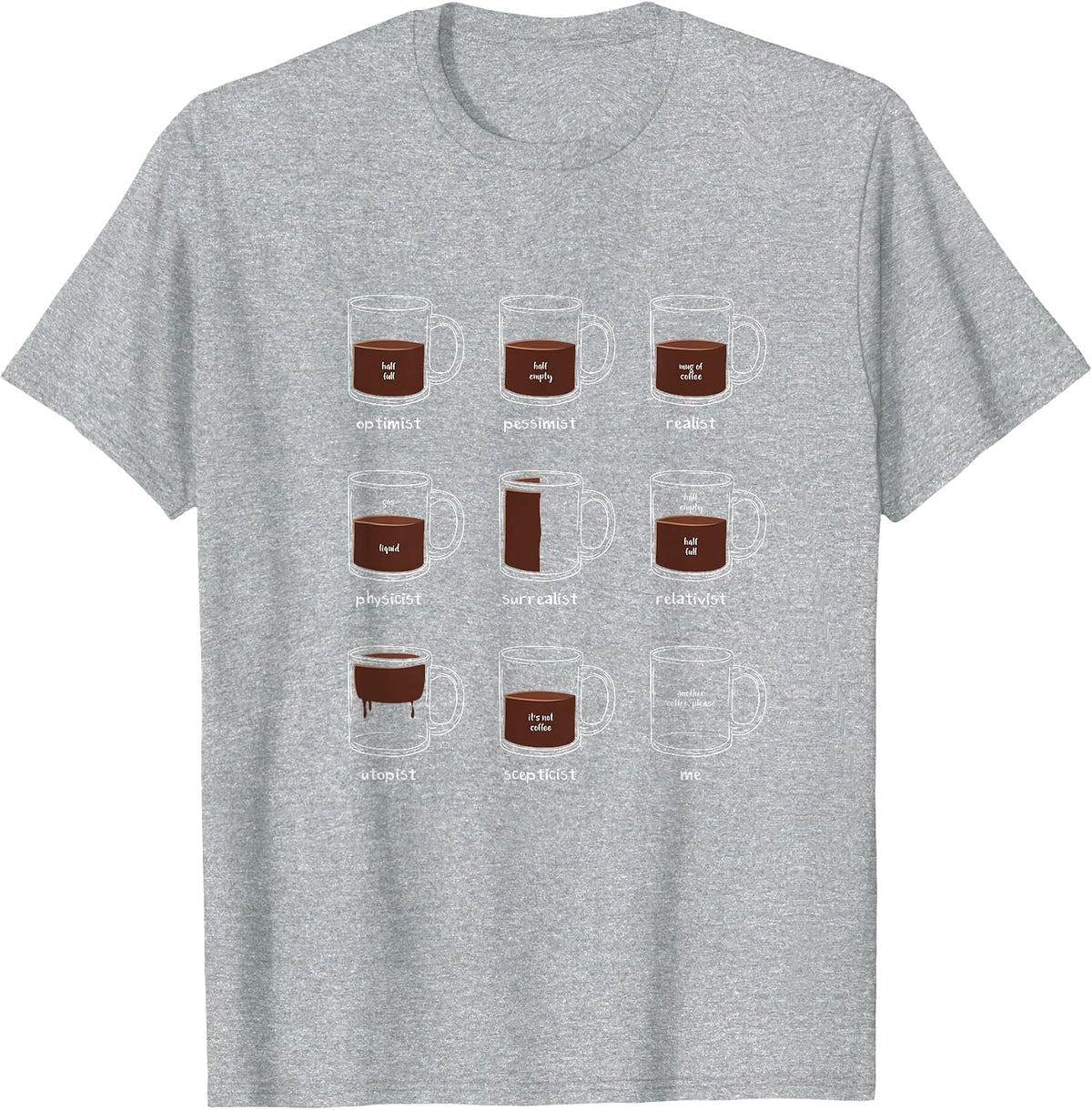 Philosophy Lover Coffee Mug Funny Philosophical Logic T-Shirt - Heather Grey