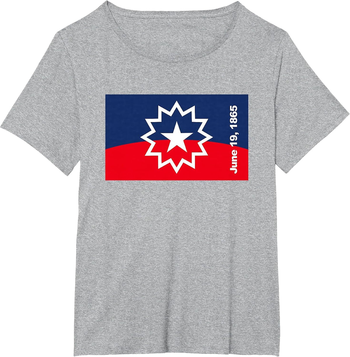 Juneteenth Flag T-Shirt - Heather Grey