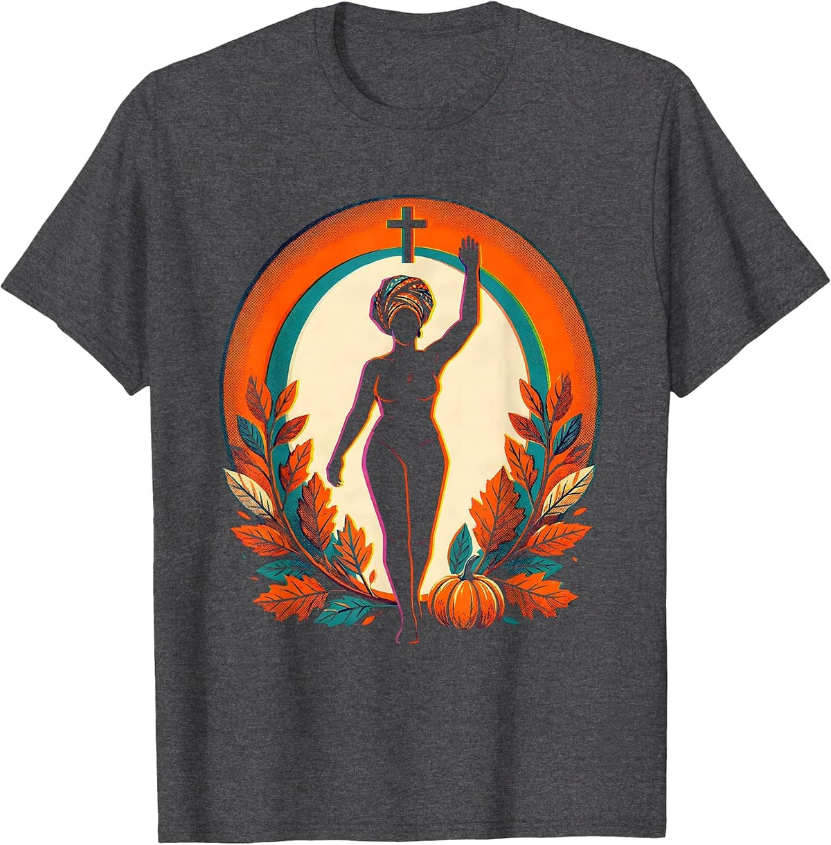 Men's Confident Black Woman Risograph Birthday Month Pride T-Shirt - Dark Heather Grey