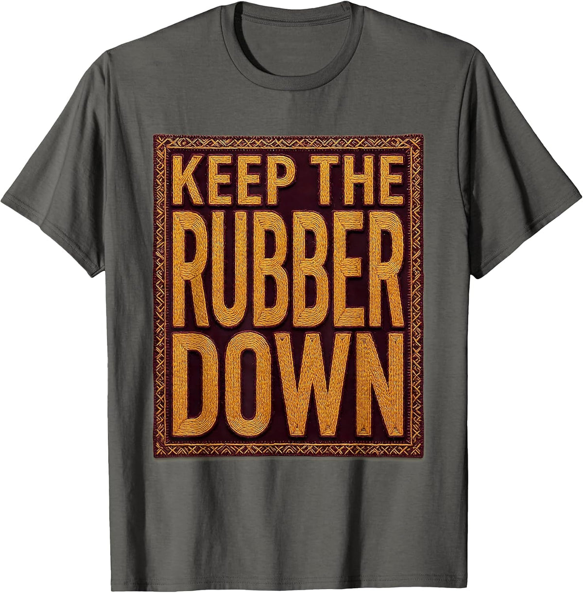 Men's Keep The Rubber Down Motorcycle Biker Design T-Shirt - Asphalt Grey