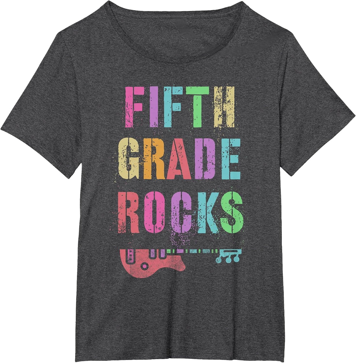 Fifth Grade Rocks Teacher Rockstar Team 5th Gr Ready to Rock T-Shirt - Dark Heather Grey