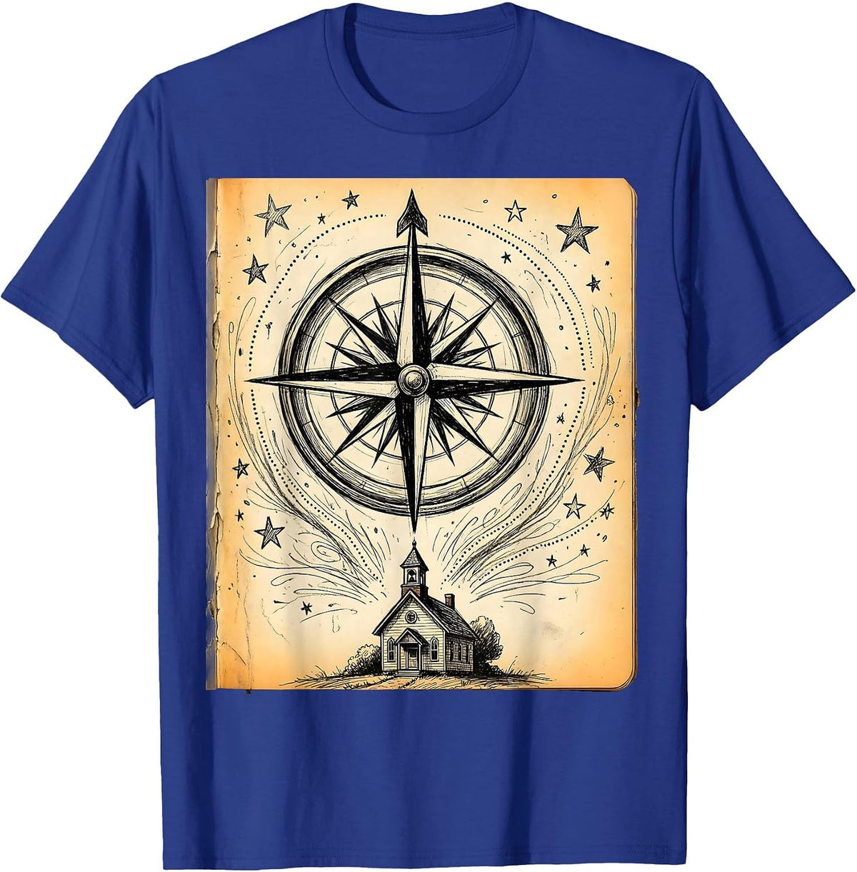 Special Education Teacher Compass School Graphic T-Shirt - Royal Blue