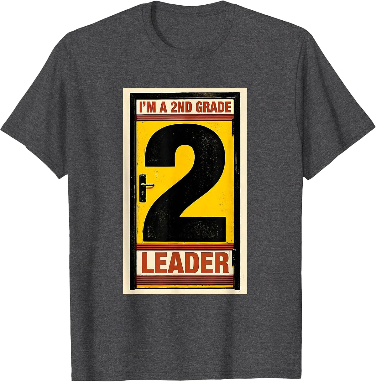 Men's I’m A 2nd Grade Leader Funny Back to School Kids Teachers T-Shirt - Dark Heather Grey