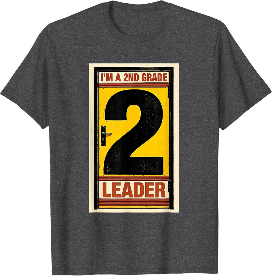 Men's I’m A 2nd Grade Leader Funny Back to School Kids Teachers T-Shirt - Dark Heather Grey