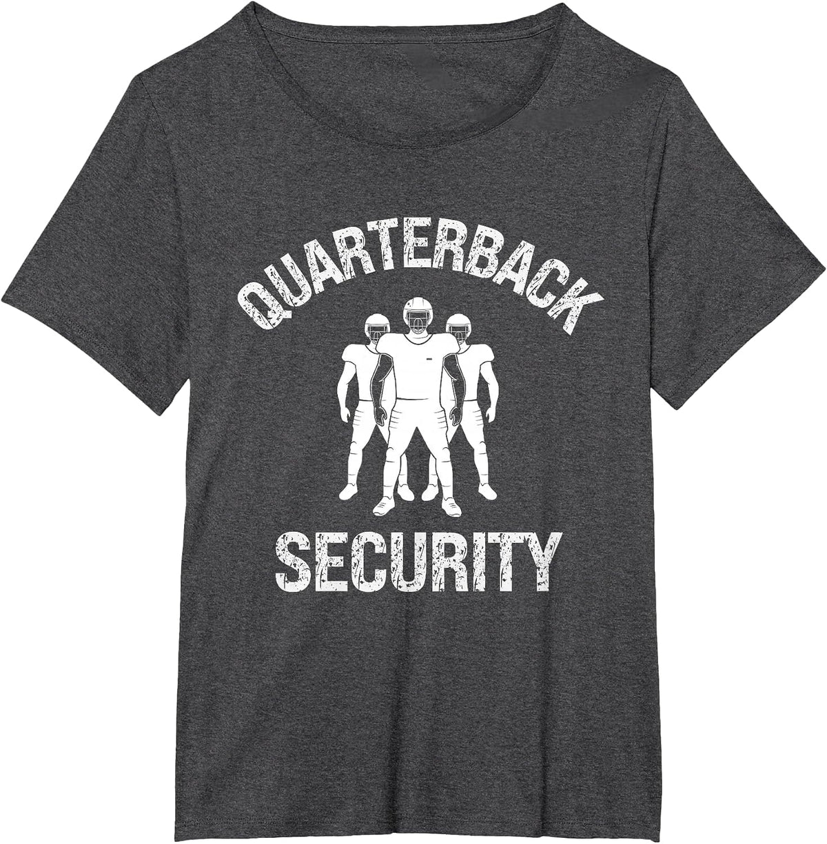 Funny Offensive Lineman Quarterback Security O Line Football T-Shirt - Dark Heather Grey