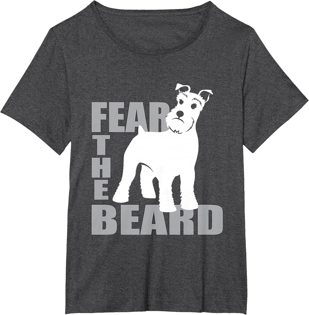 Fear the Beard | Schnauzer Dog T-Shirt T-Shirt - Dark Heather Grey