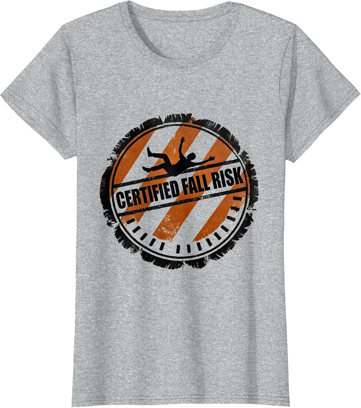 Certified Fall Risk Funny Physical Therapist Occupational T-Shirt - Heather Grey