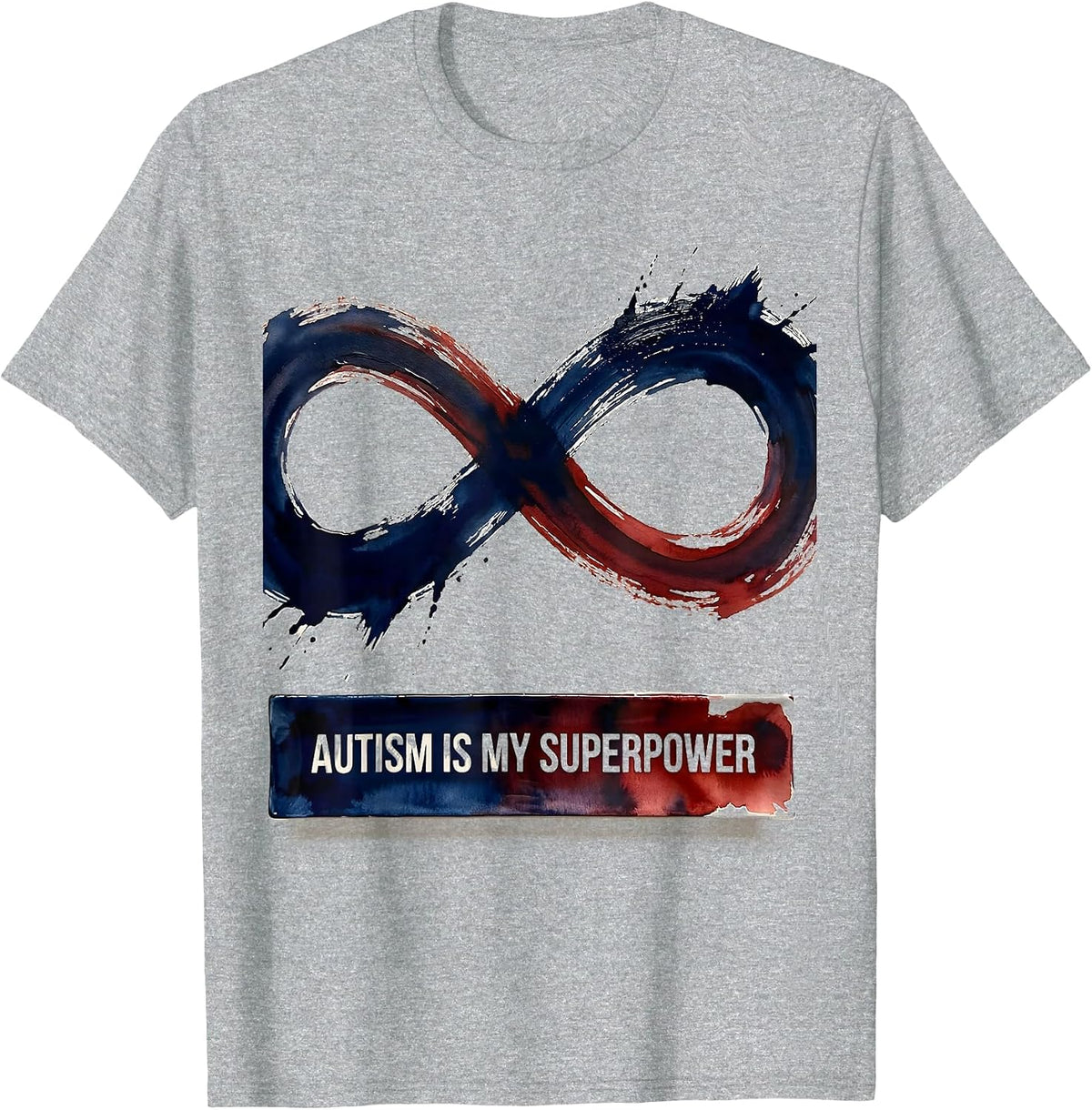 Men's Autism Is My Superpower Awareness Design T-Shirt - Heather Grey