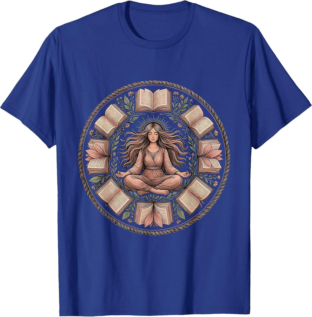 Autism Awareness Reader Girl Illustration T-Shirt - Royal Blue