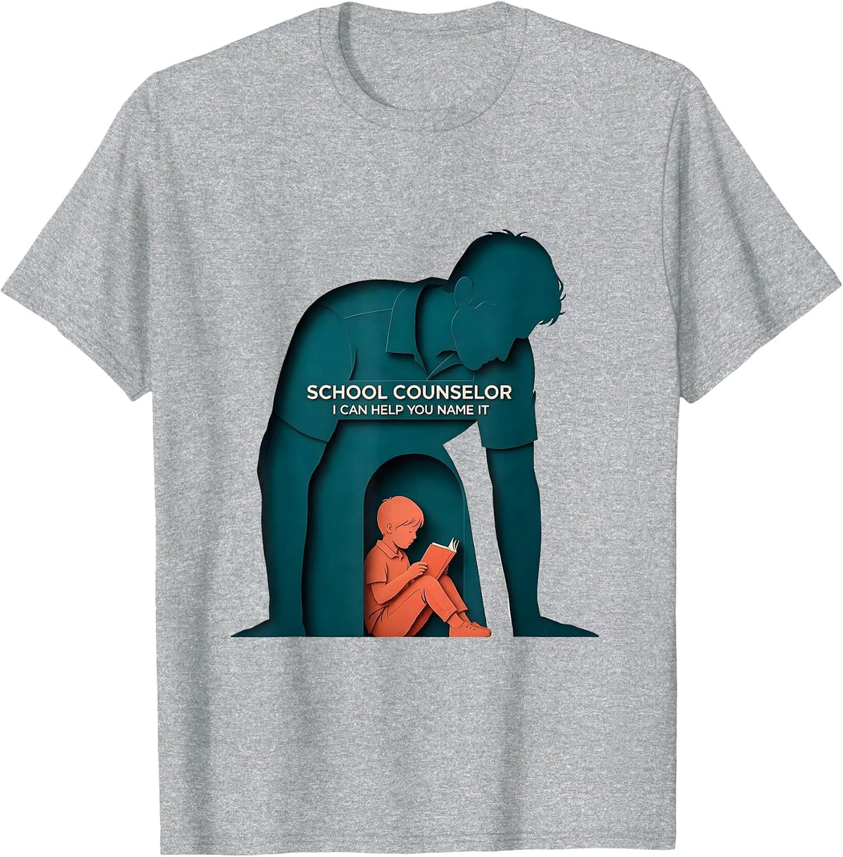 Men's School Counselor I Can Help You Name It Funny T-Shirt - Heather Grey
