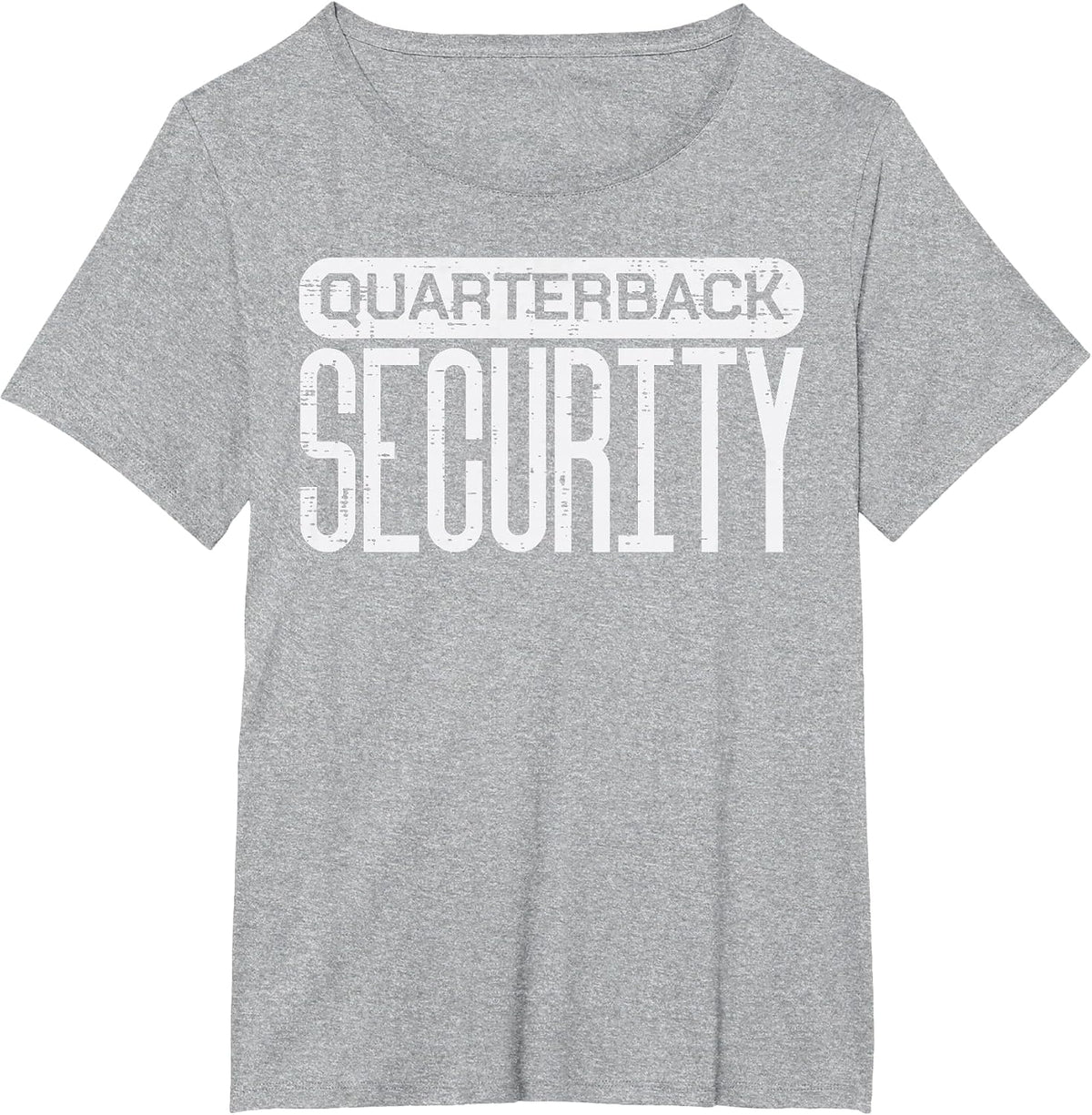 Quarterback Security Funny Offense American Football Lineman T-Shirt - Heather Grey