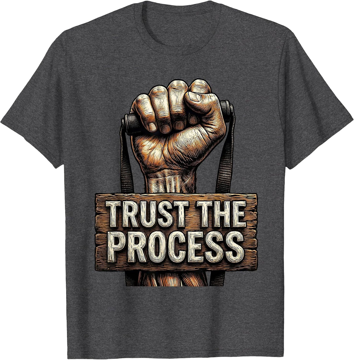 Men's Trust the Process Physical Therapy Design T-Shirt - Dark Heather Grey