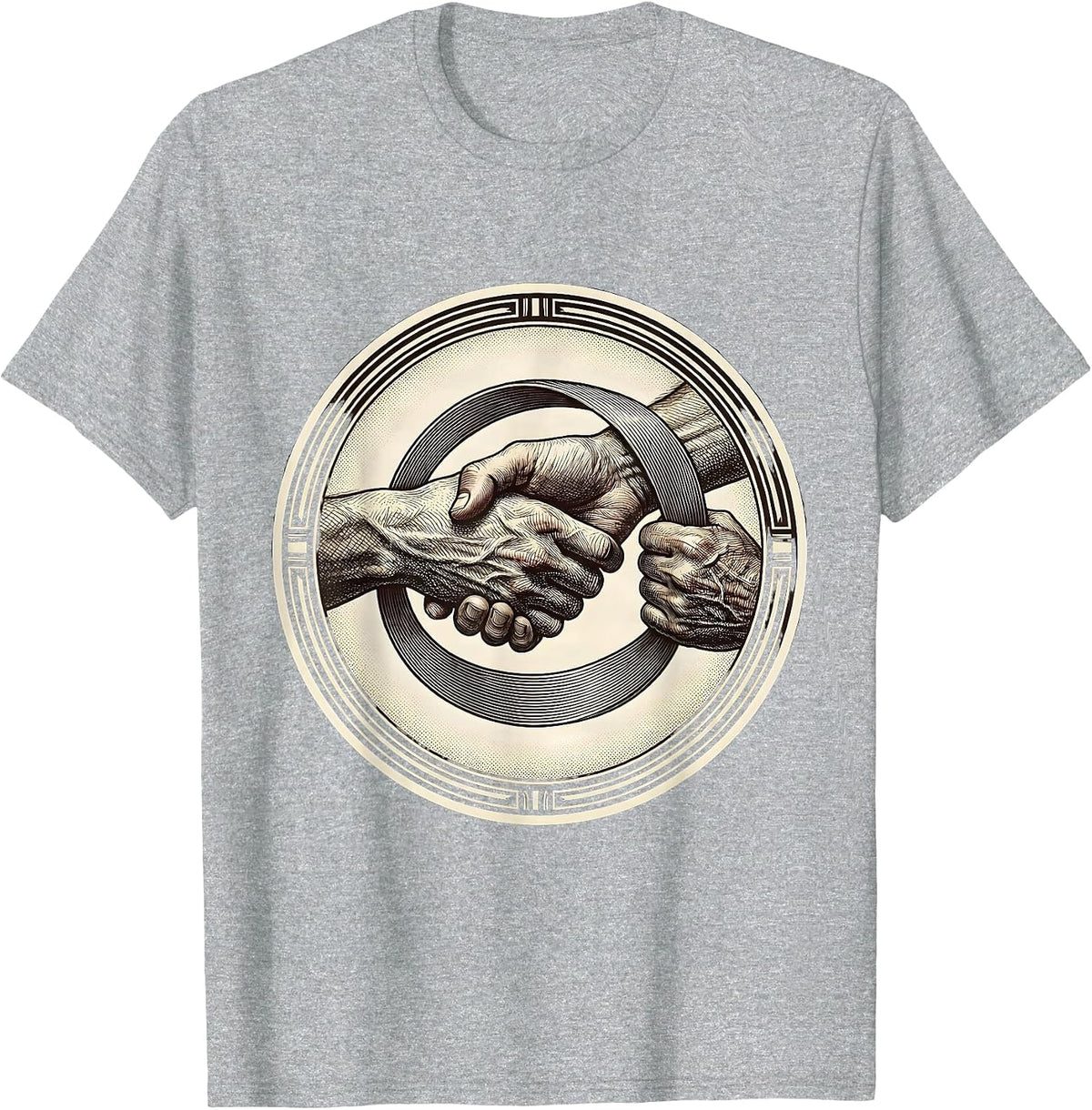 Men's Physical Therapy Resistance Band Stretch Graphic T-Shirt - Heather Grey