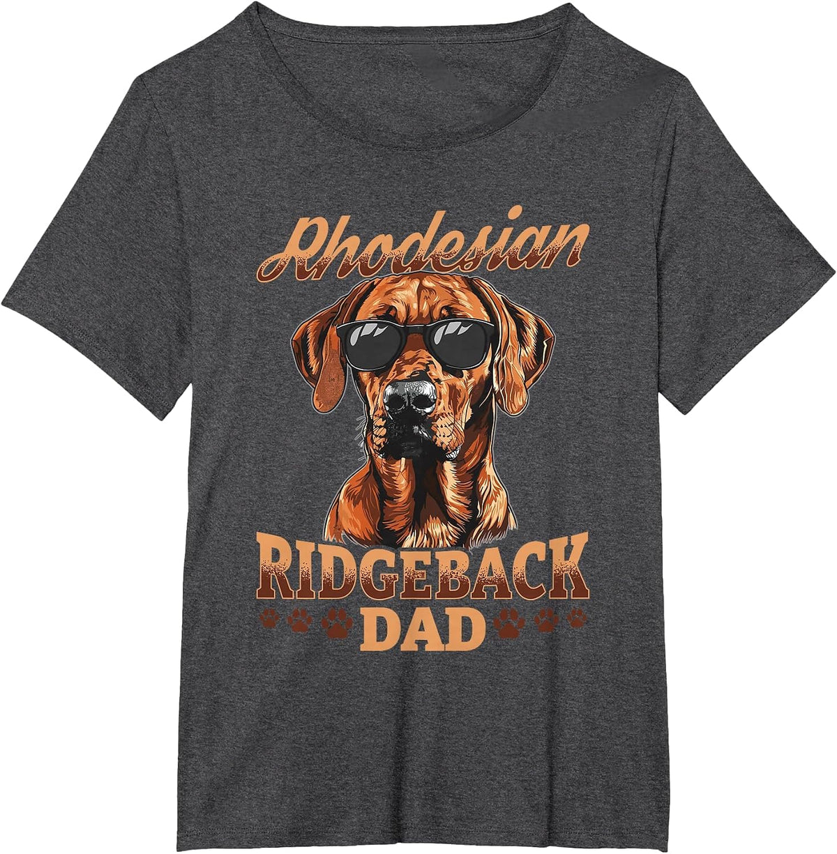 Rhodesian Ridgeback Dog Breed Rhodesian Ridgeback Dad T-Shirt - Dark Heather Grey