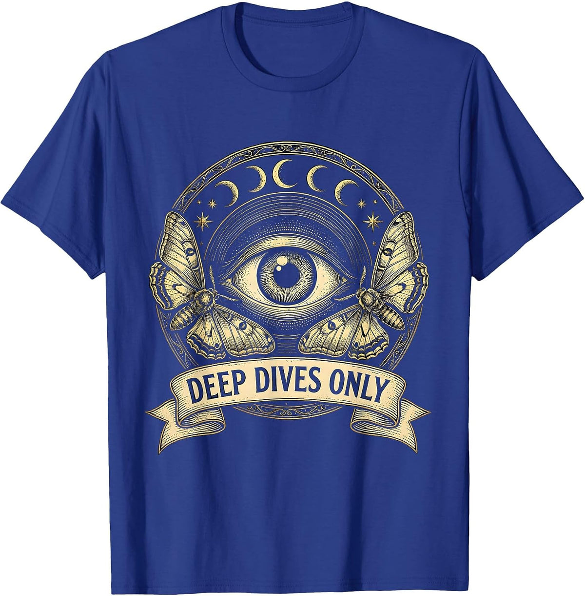 Men's Deep Dives Only Autism Awareness Design T-Shirt - Royal Blue