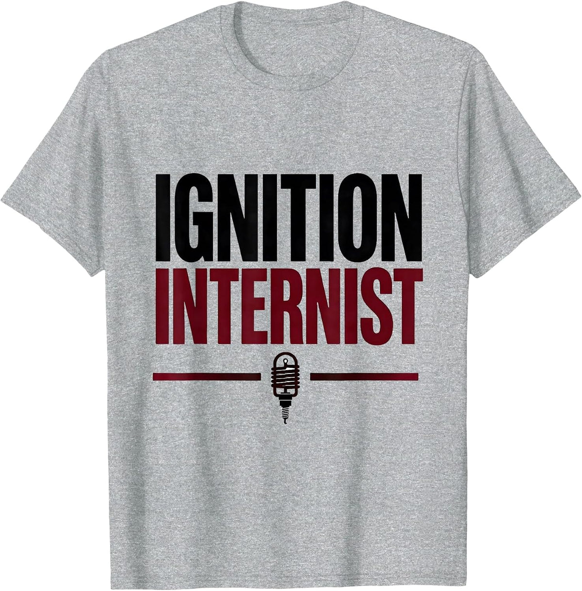 Men's Ignition Internist Funny Car Guy Auto Mechanic Trucker Humor T-Shirt - Heather Grey