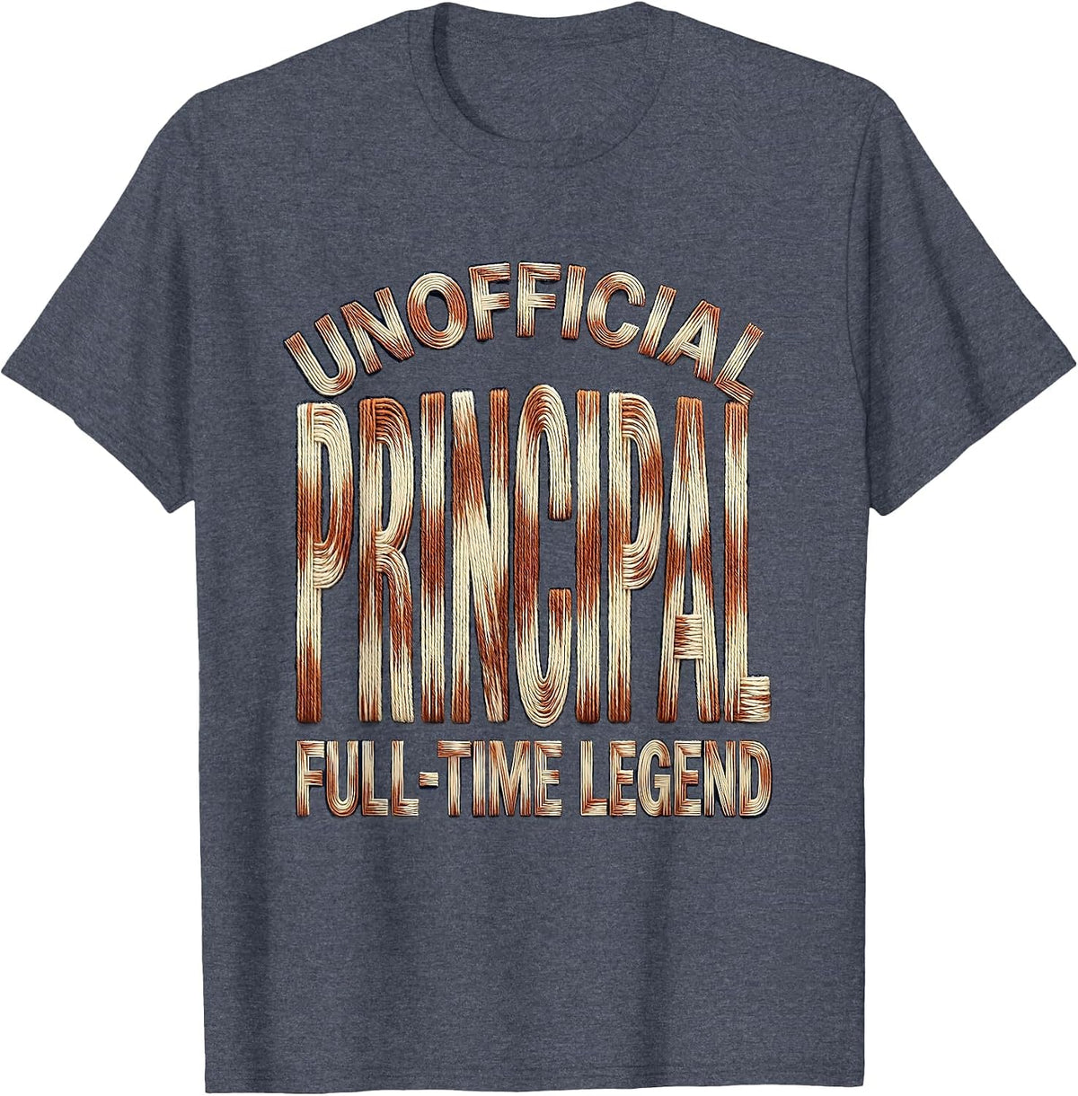 Unofficial Principal Full-Time Legend Design T-Shirt - Heather Blue