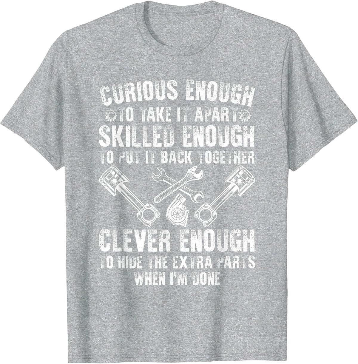 Cute Mechanic for Men Boys Motorcycle Auto Mechanic Garage T-Shirt - Heather Grey