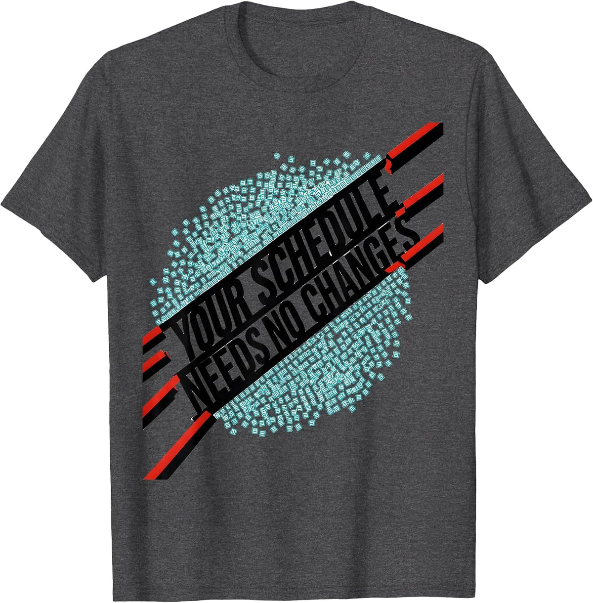 Your Schedule Needs No Changes Retro Groovy School Counselor T-Shirt - Dark Heather Grey