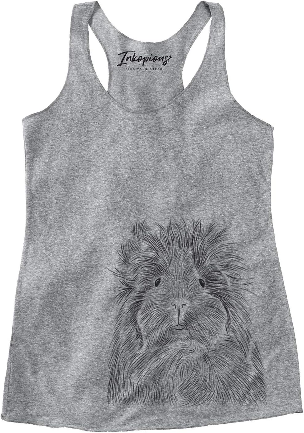 Bare Rhino the Guinea Pig Triblend T-Shirt - Grey Racerback