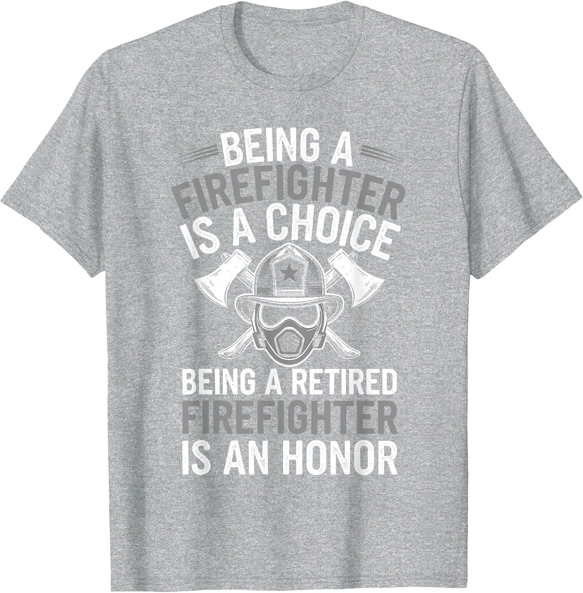 Cool Firefighter Design for Men Women Firemen Firefighter T-Shirt - Heather Grey