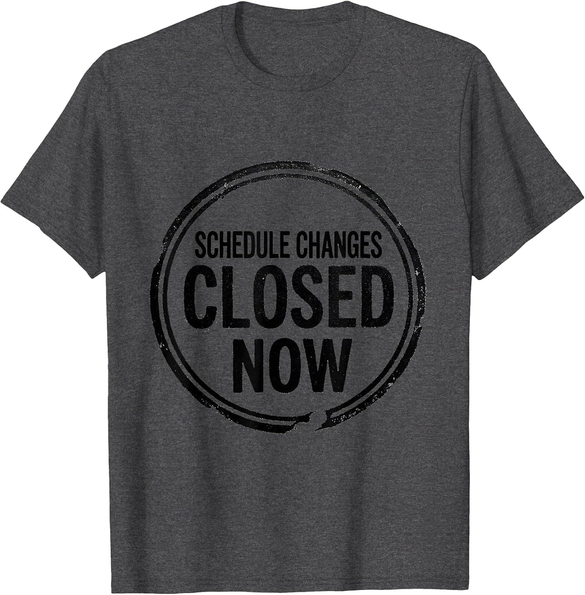 Schedule Changes Closed Now Groovy Vintage School Counselor T-Shirt - Dark Heather Grey