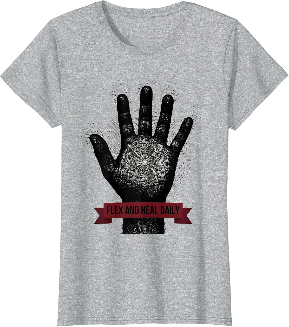 Flex and Heal Daily Physical Therapy Design T-Shirt - Heather Grey