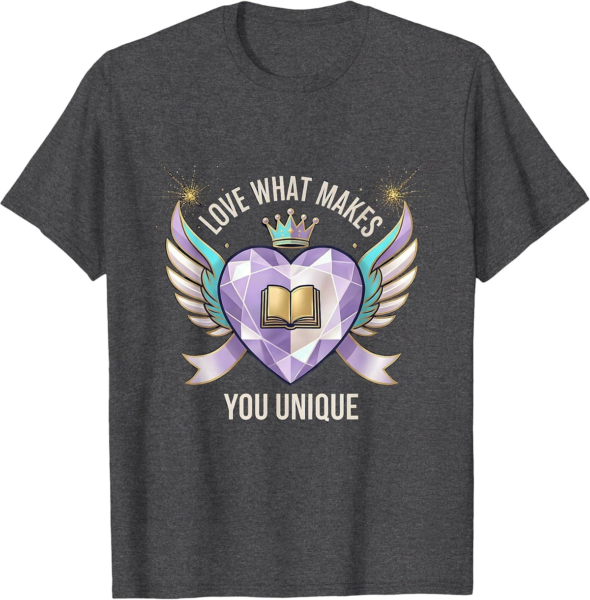 Love What Makes You Unique Special Education Design T-Shirt - Dark Heather Grey
