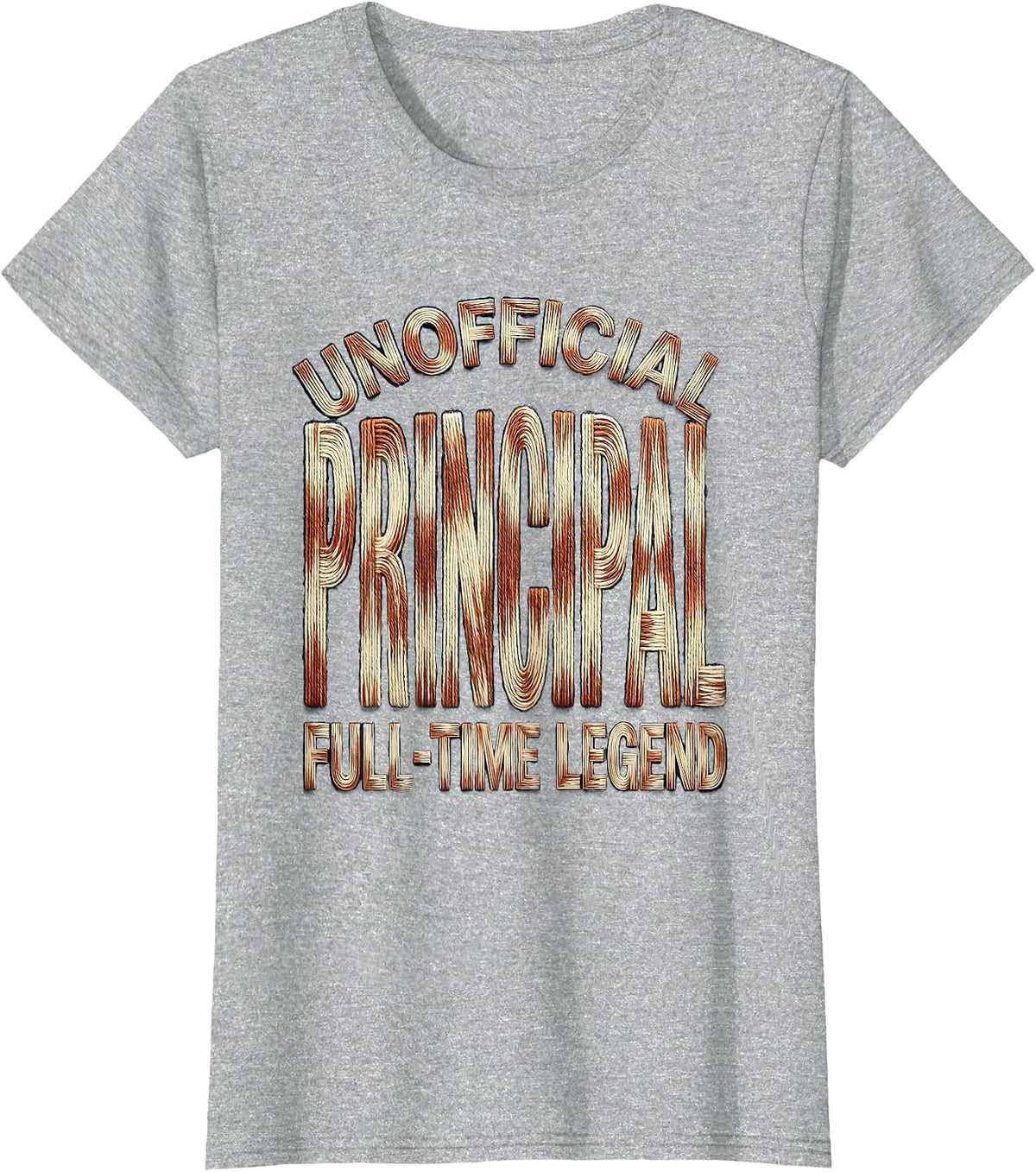 Unofficial Principal Full-Time Legend Design T-Shirt - Heather Grey