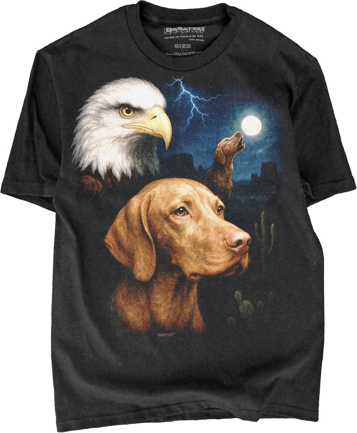 Majestic Dog Artwork Premium Black T-Shirt for Men & Women - Vizsla