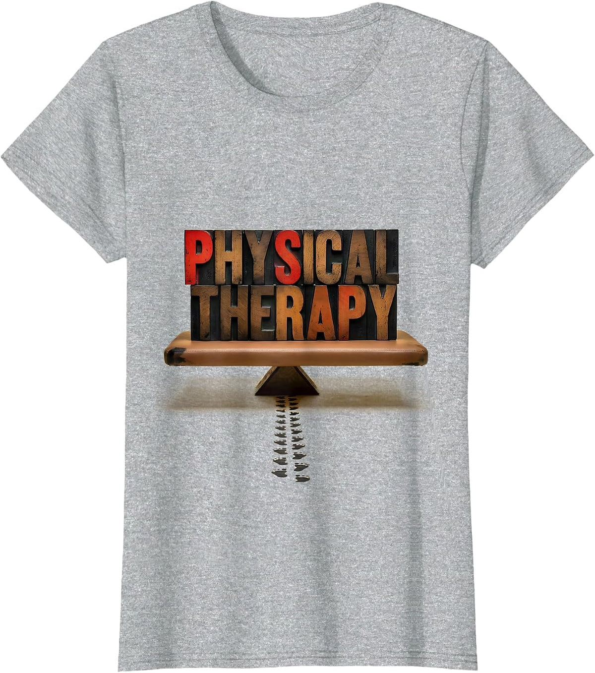 Women's Physical Therapy Occupational Therapist PT Month Work Wear T-Shirt - Heather Grey