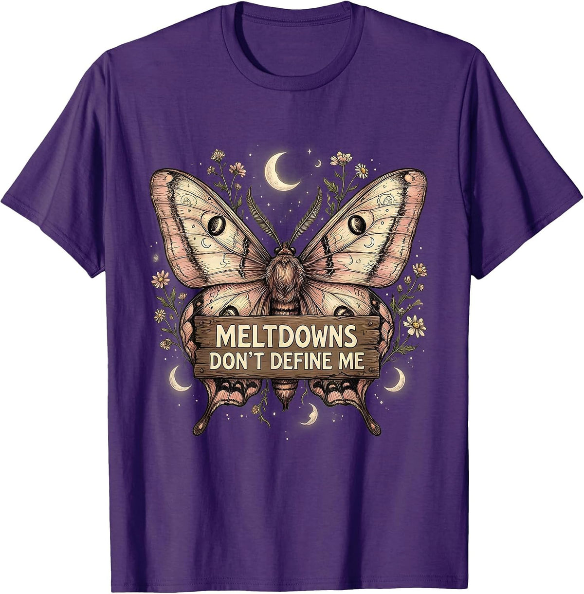 Men's Meltdowns Don't Define Me Autism Awareness Design T-Shirt - Purple