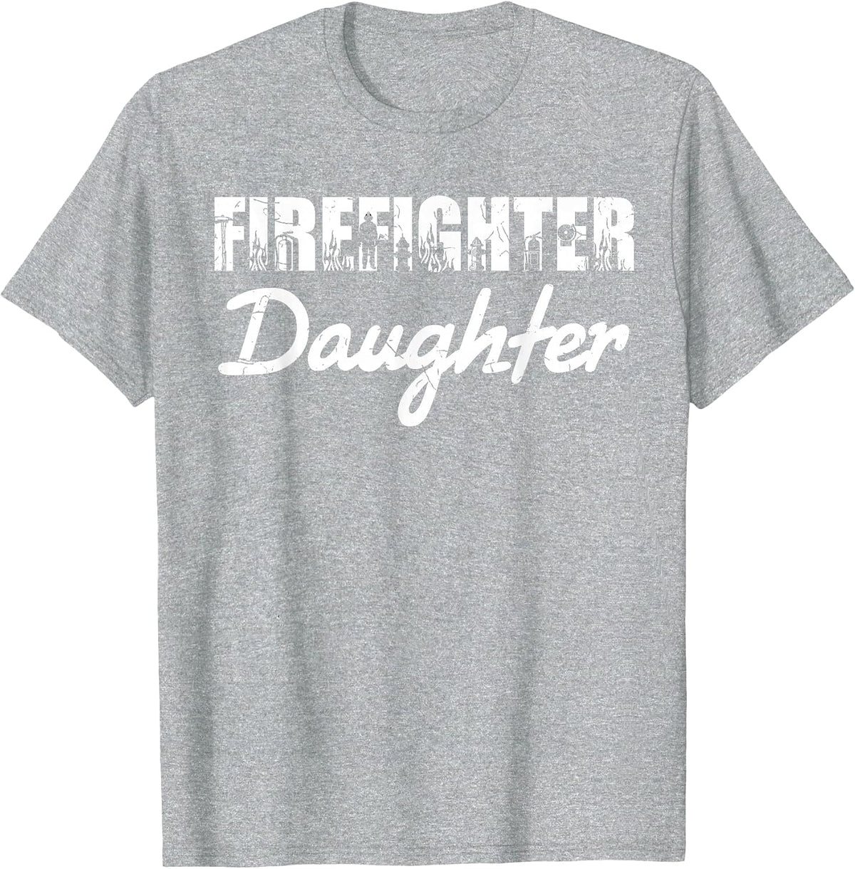 Fire Rescue Fireman Daughter Fireman T-Shirt - Heather Grey