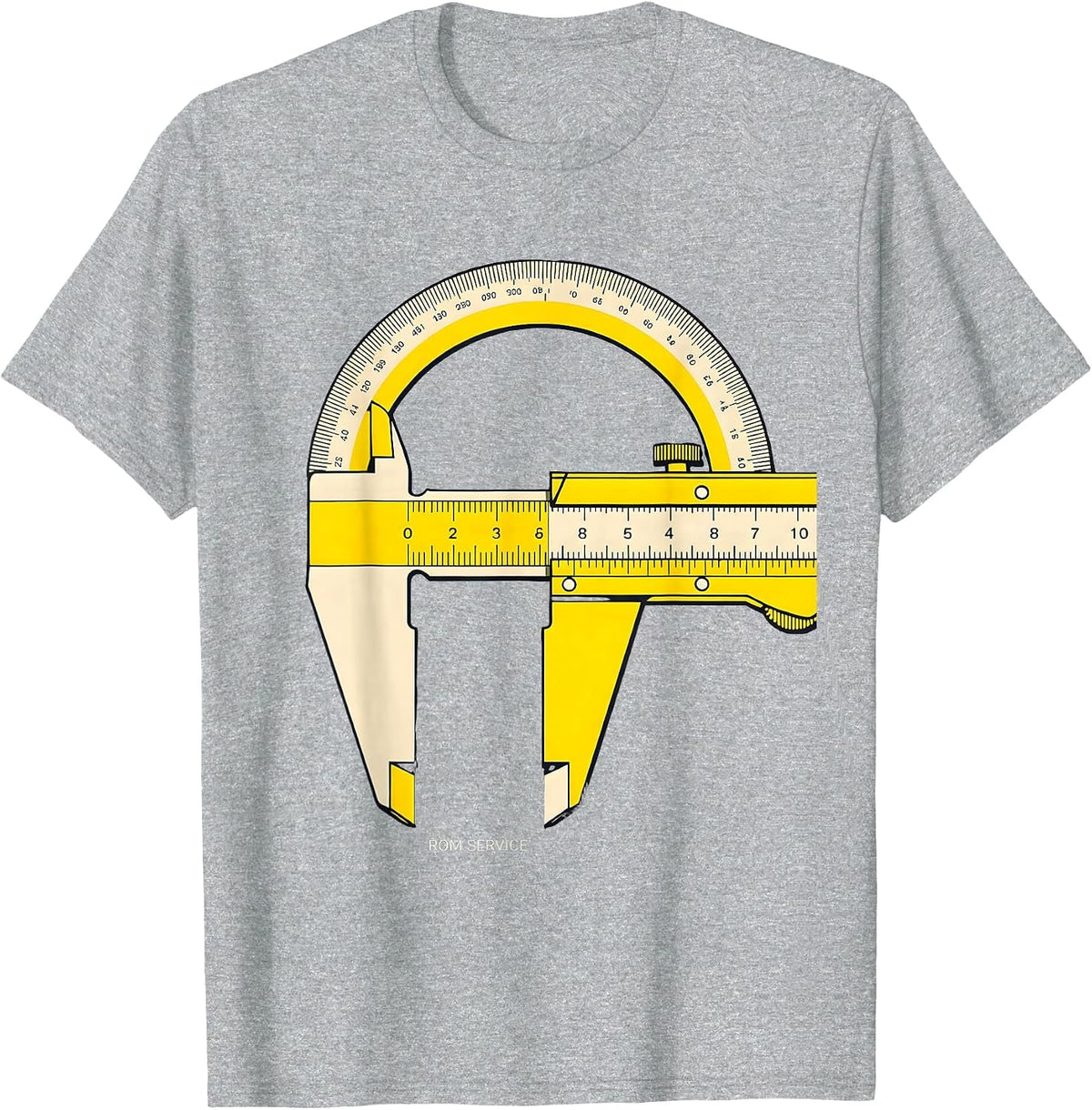 Men's ROM Service Stencil Graphic Physical Therapist Humor PT OT T-Shirt - Heather Grey