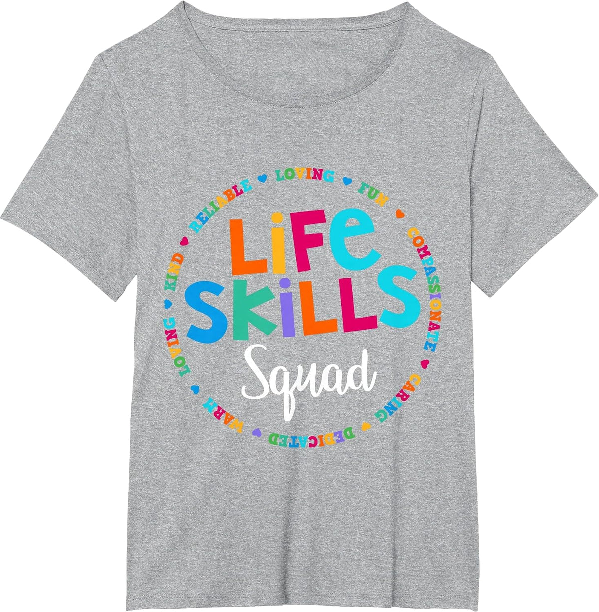 Matching Life Skills Squad Teacher Special Ed SPED Team Crew T-Shirt - Heather Grey