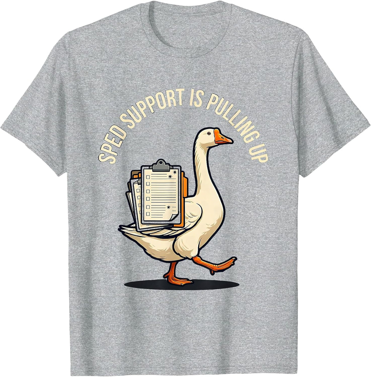 Men's SPED Support Is Pulling Up Funny Special Education Teacher T-Shirt - Heather Grey
