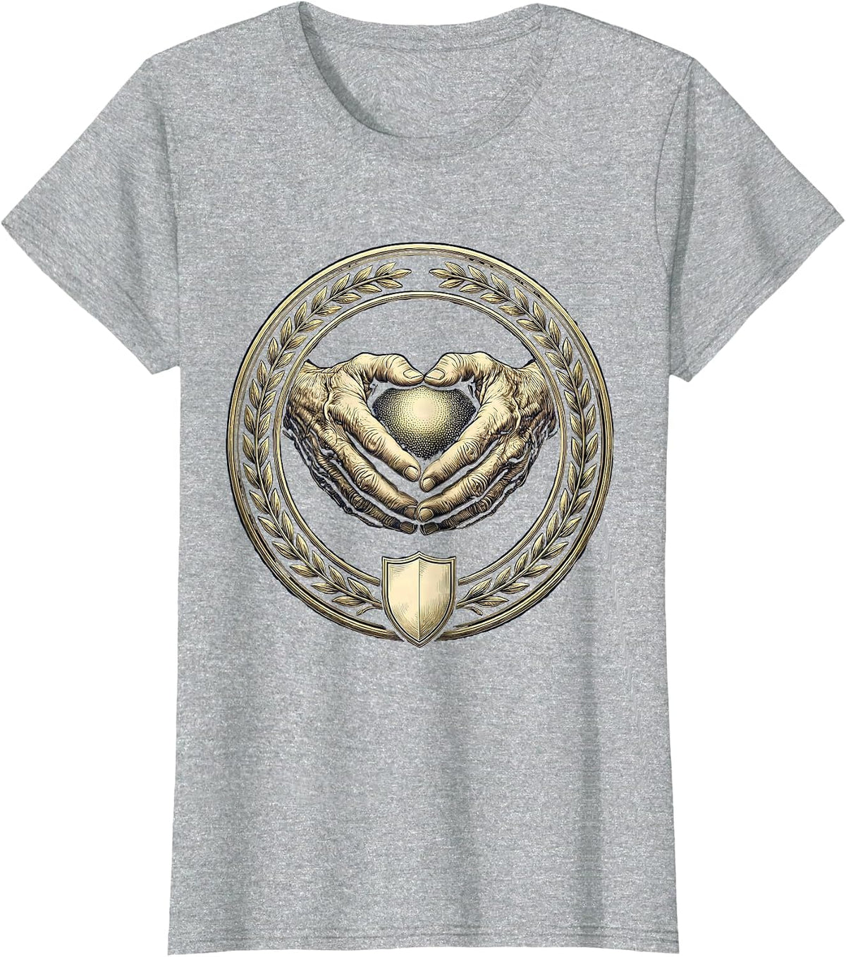 Physical Therapy Stress Ball Elderly Hands Graphic T-Shirt - Heather Grey