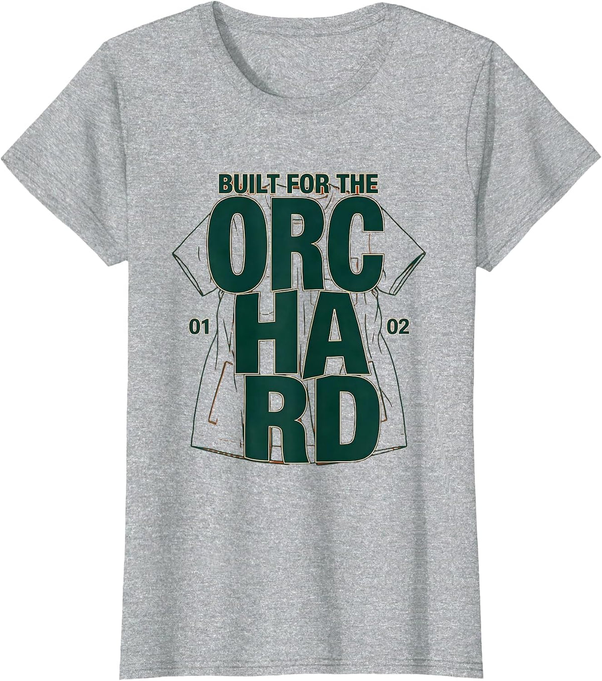 Built for the Orchard Apple Picking Design T-Shirt - Heather Grey