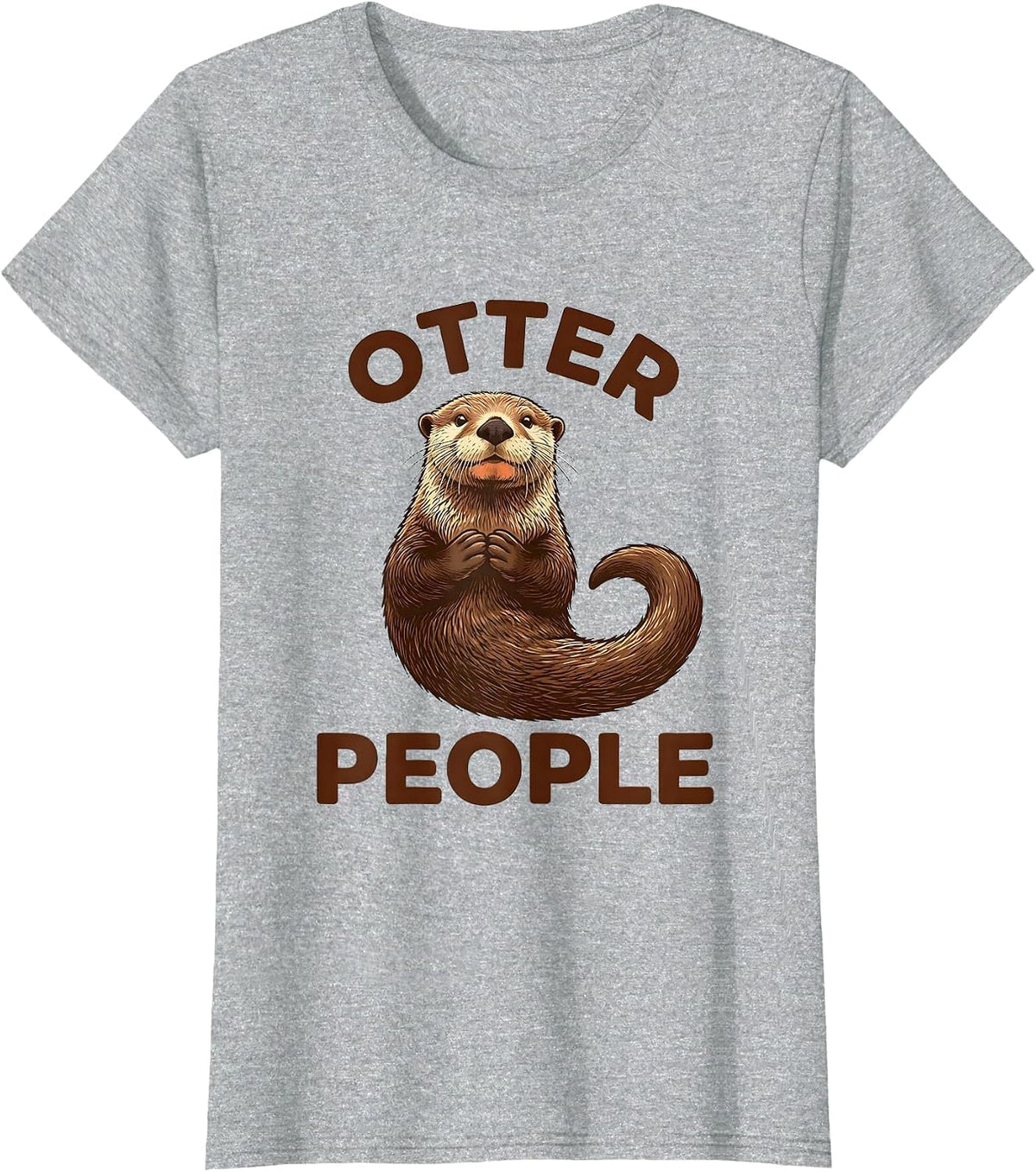 Otter People Funny Otter Lover Gift Animal Humor T-Shirt - Heather Grey