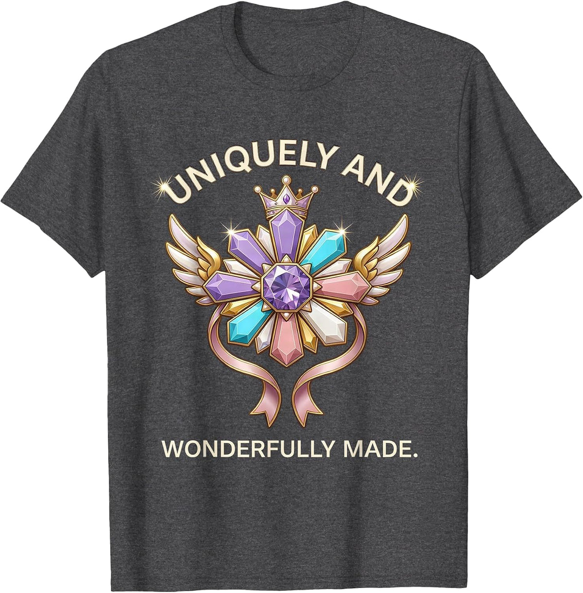 Uniquely and Wonderfully Made Autism Awareness T-Shirt - Dark Heather Grey