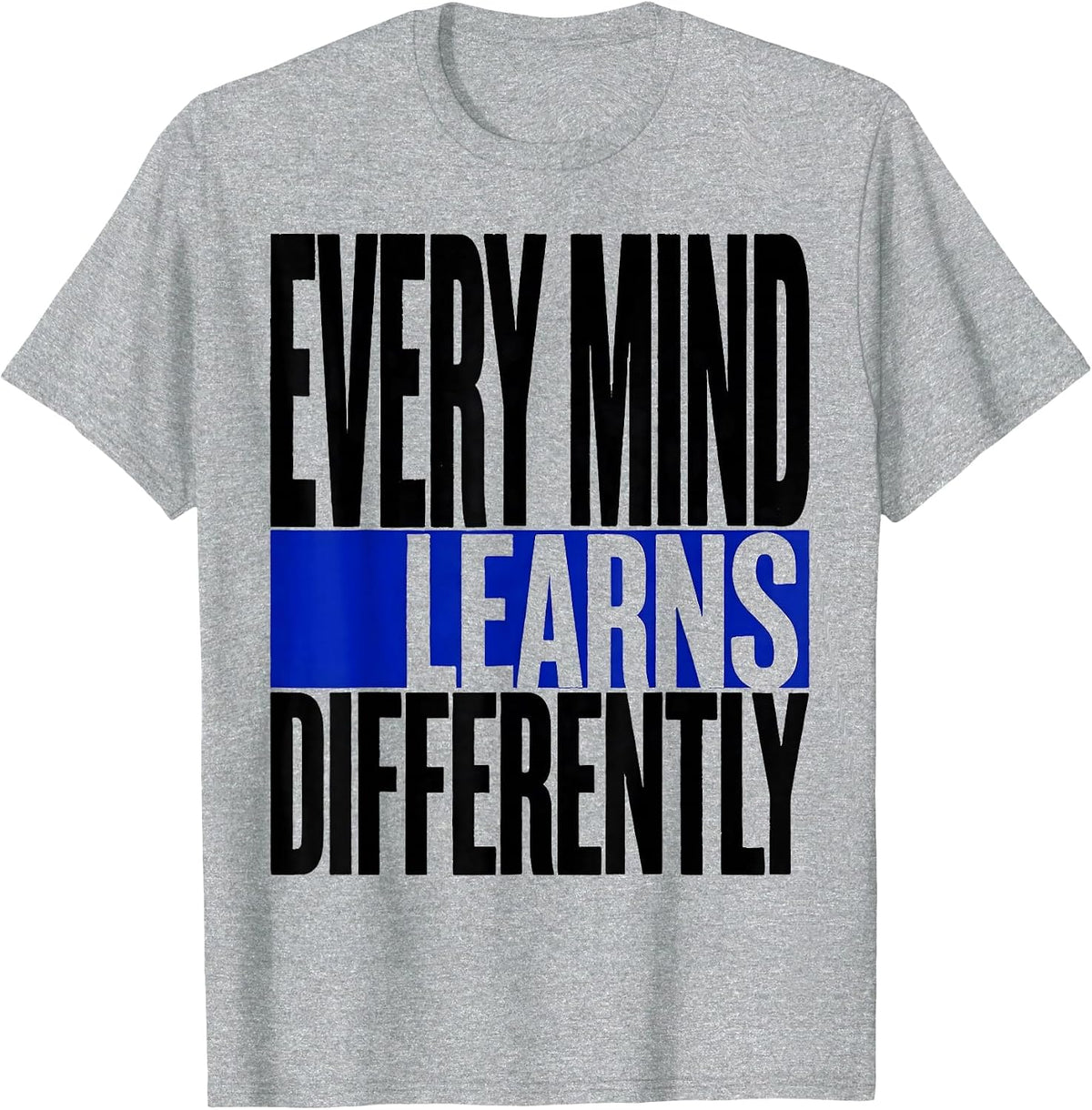 Men's Every Mind Learns Differently Special Education T-Shirt - Heather Grey