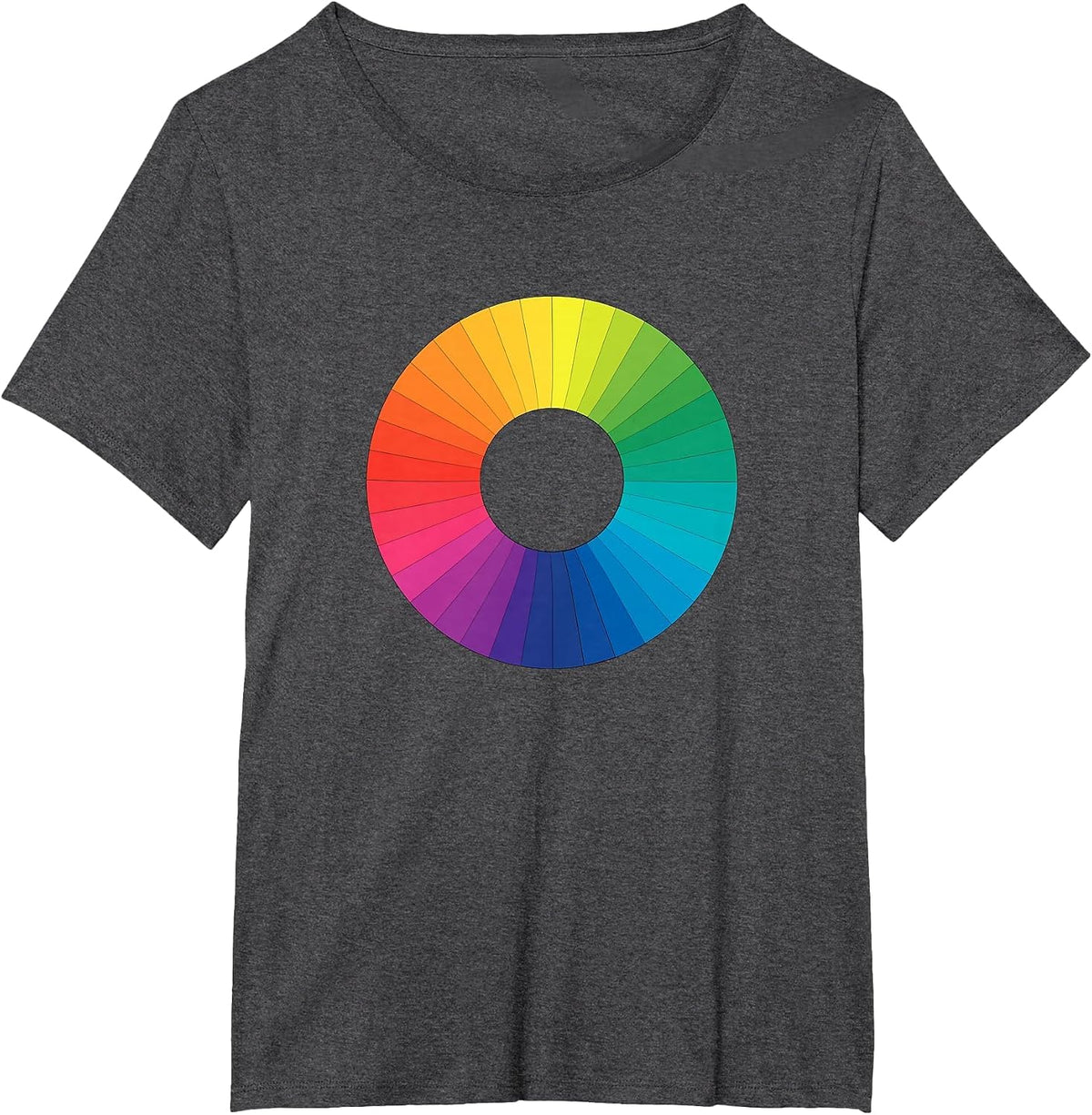 Color Wheel Palette Artist Painter Teacher Color Theory T-Shirt - Dark Heather Grey