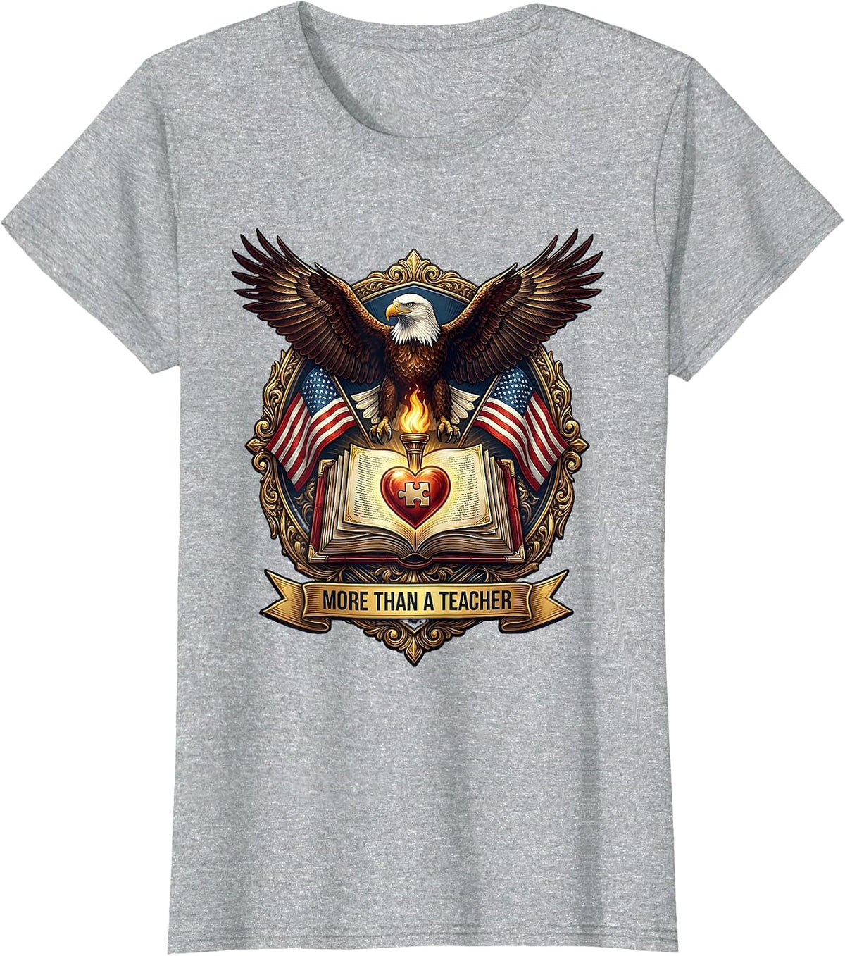More Than a Teacher Special Education Design T-Shirt - Heather Grey