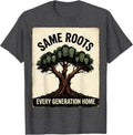 Men's Same Roots, Every Generation Home Vintage Family Reunion T-Shirt - Dark Heather Grey