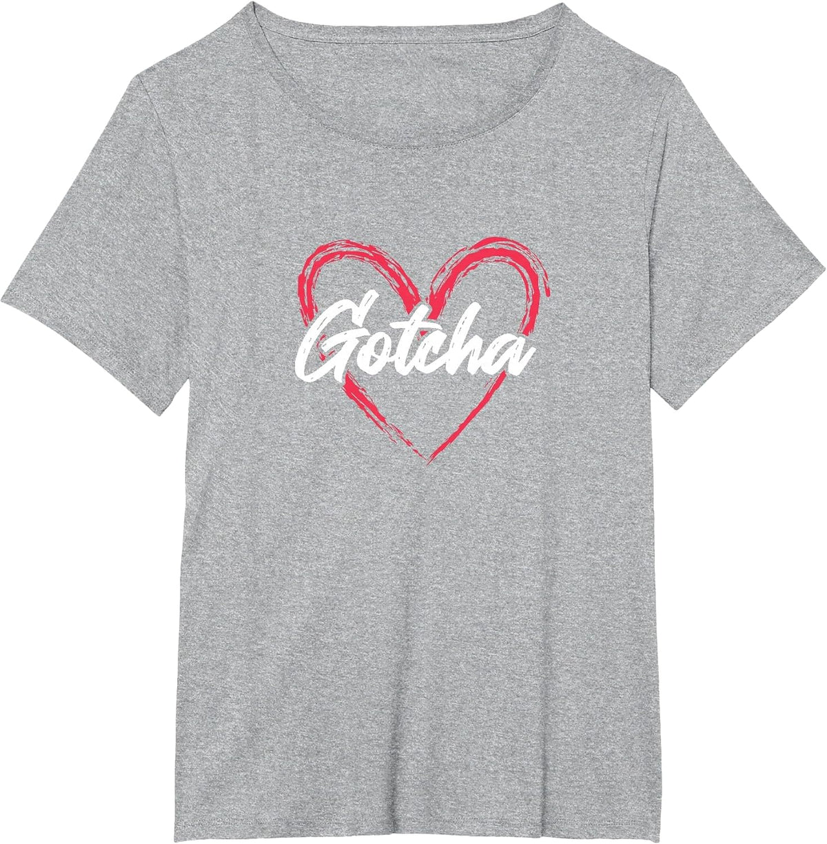 Gotcha Adoption Day Love Heart Family T-Shirt - Heather Grey