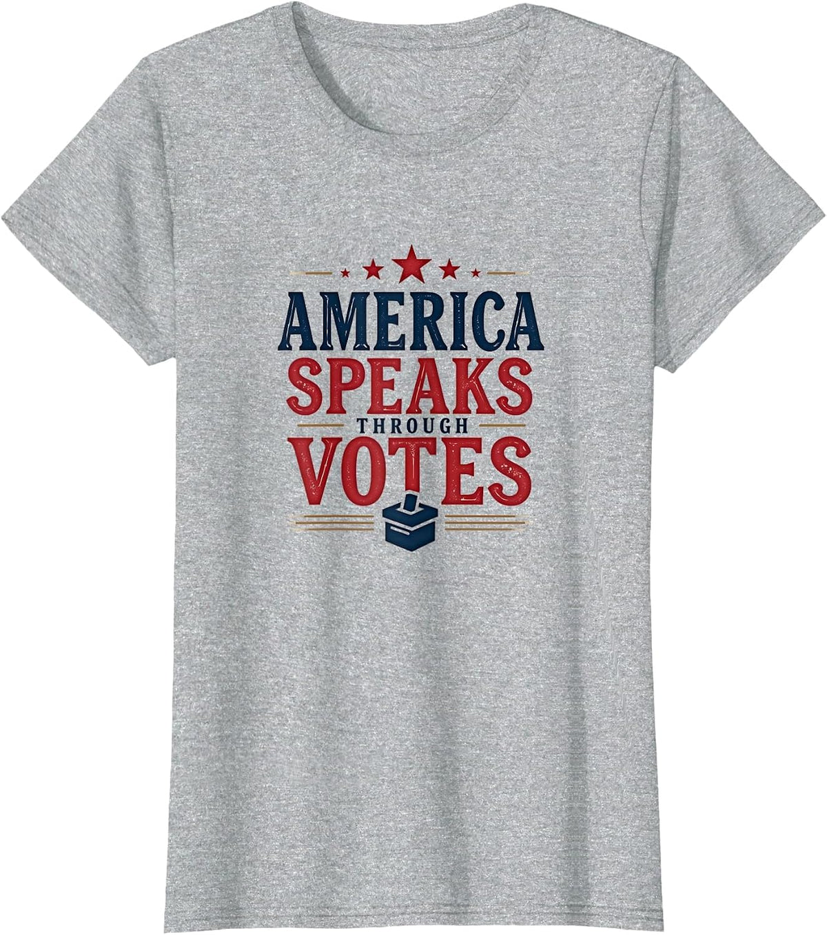 America Speaks Through Votes 2025 Inauguration T-Shirt - Heather Grey